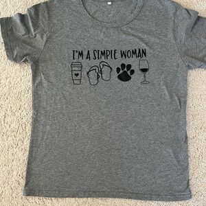 Gray Women's Short Sleeve Tee - Simple Woman Design